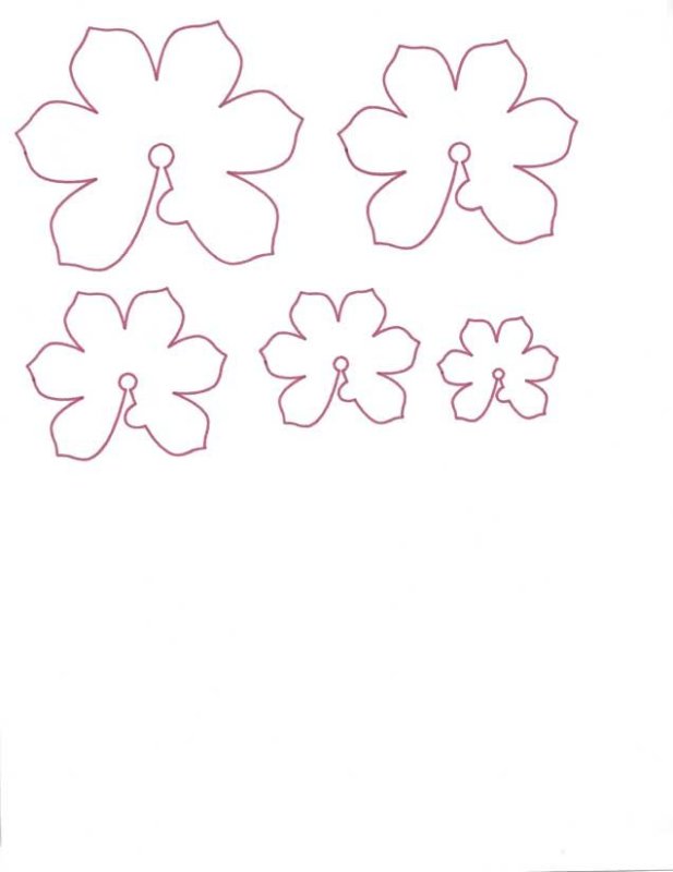Цветы Сакуры для вырезания