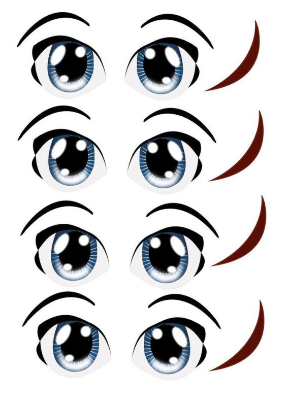 Глазки мультяшные