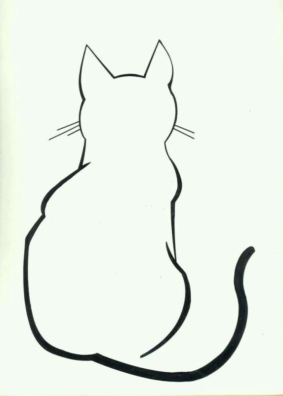 Контур кота сзади