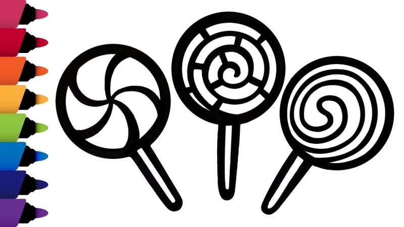 Леденец шаблон для рисования