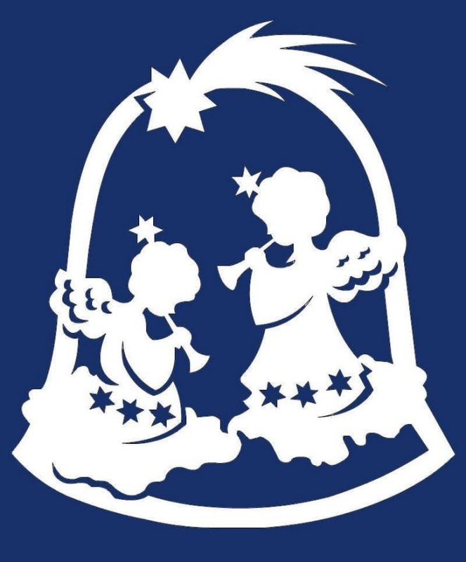 Новогодние ангелочки на окна