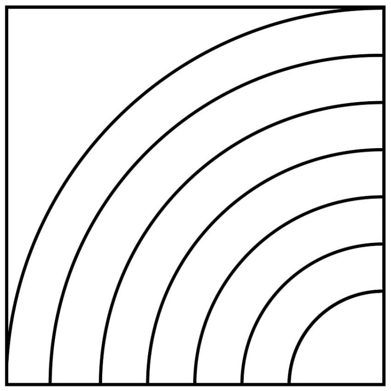 Радуга картинка для детей раскраска