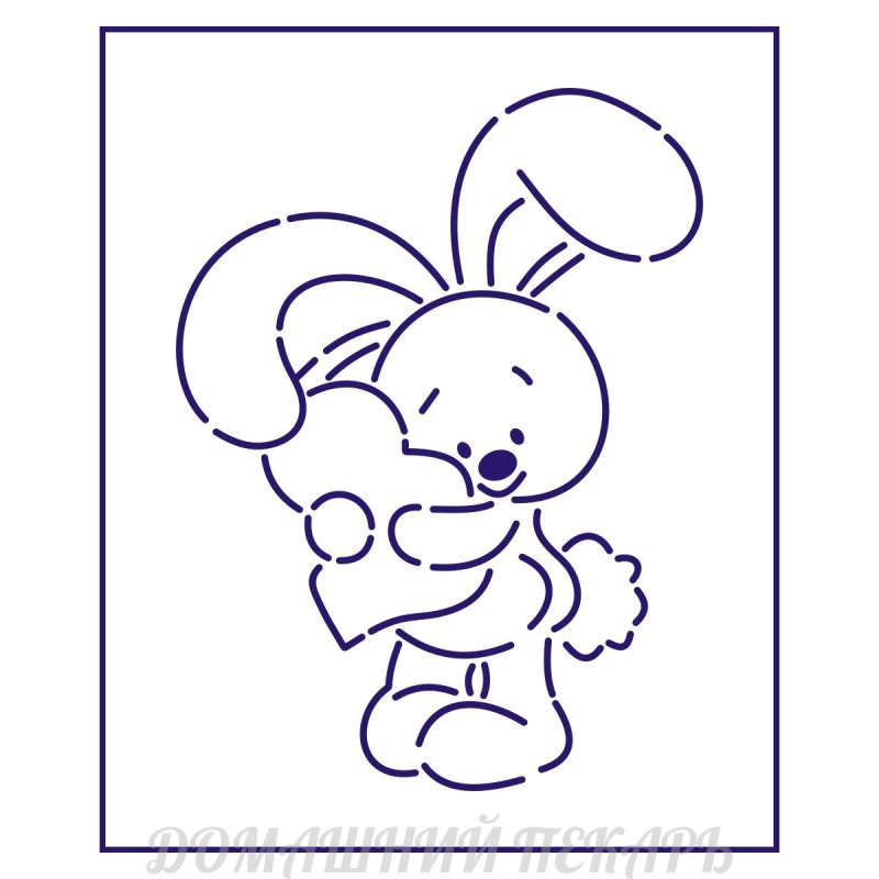 Трафарет зайца