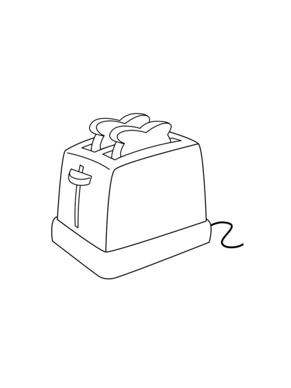 Раскраска тостер для детей