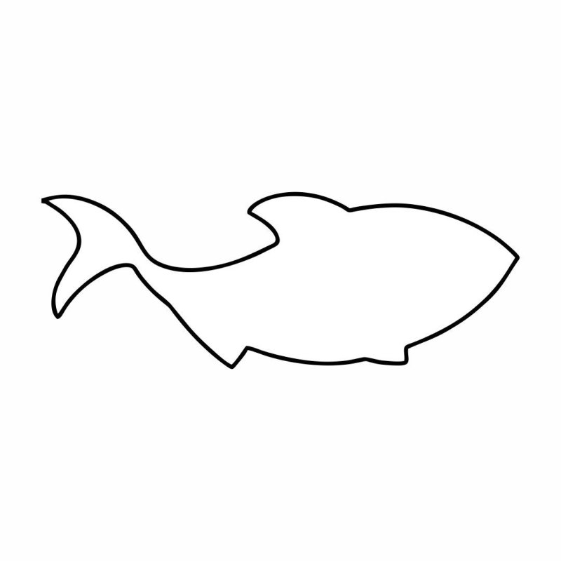 Трафарет рыбы для рисования