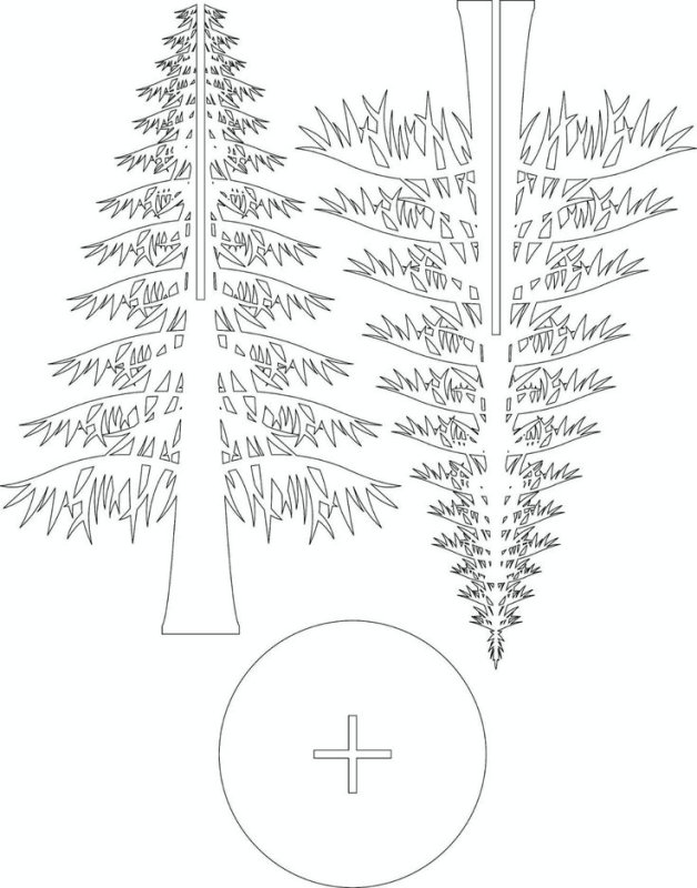 Елочка для вырезания