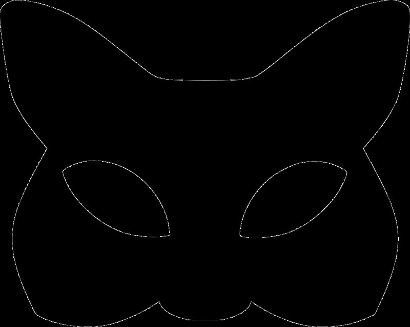 Шаблон маски кошечки