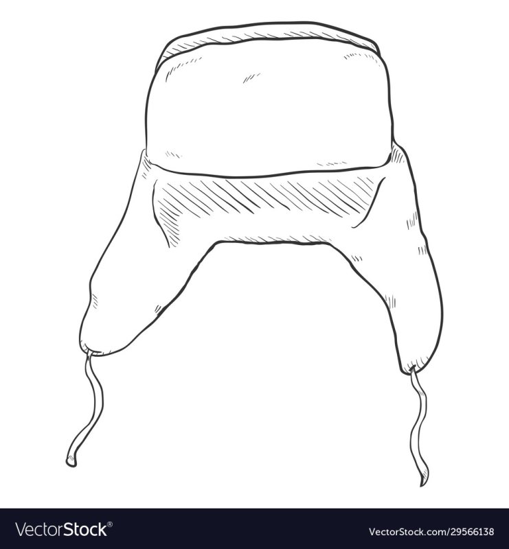 Шапка ушанка черно белая