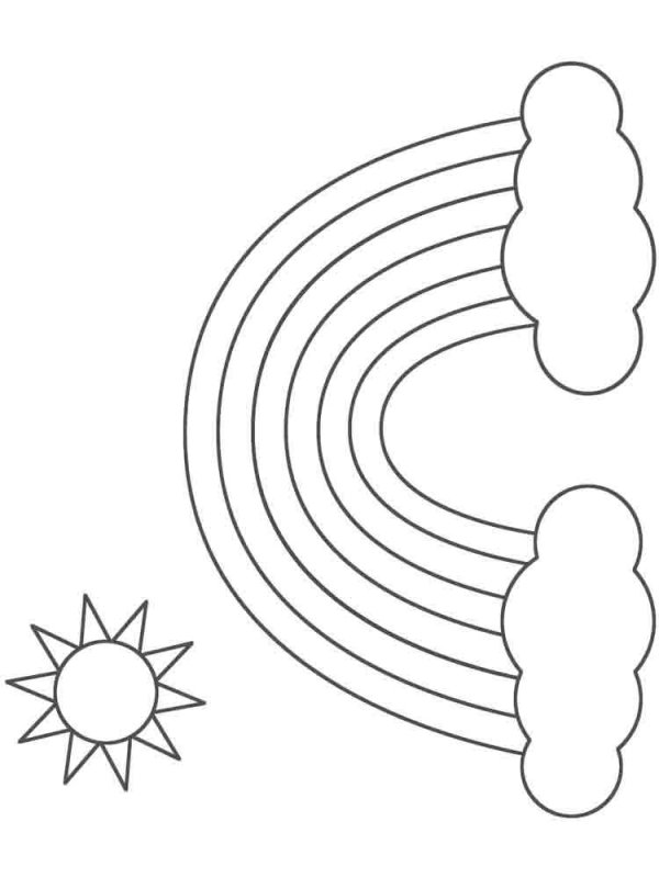Радуга раскраска для малышей