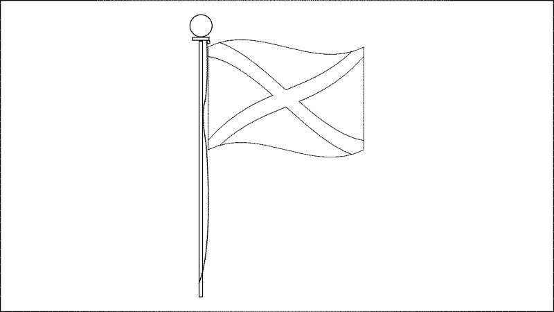 Рисунок флага для раскрашивания