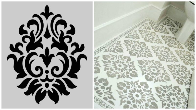 Трафаретные узоры на стены