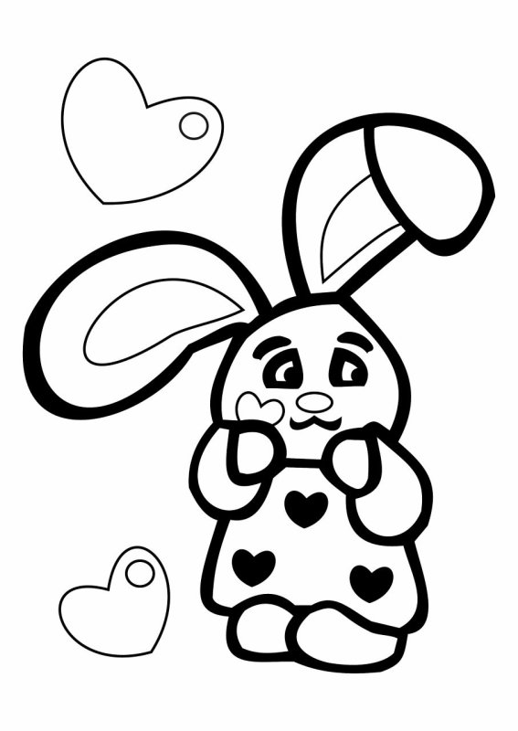 Зайка трафарет