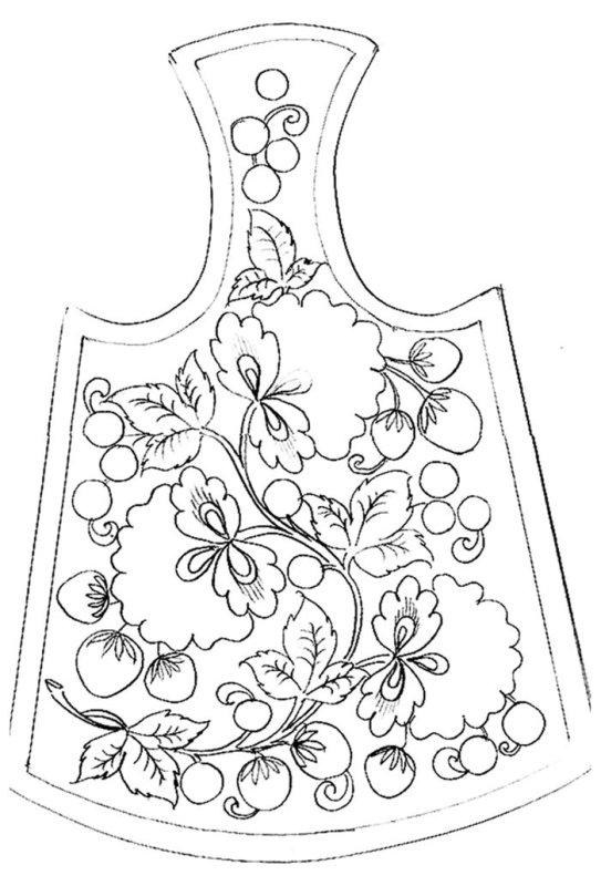 Городецкая роспись по дереву узоры