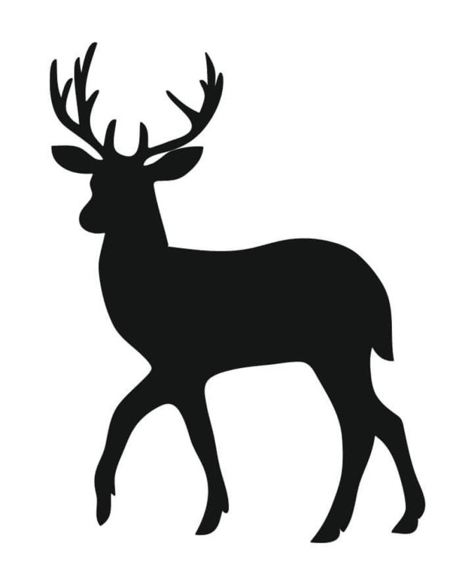 Трафарет оленя для вырезания