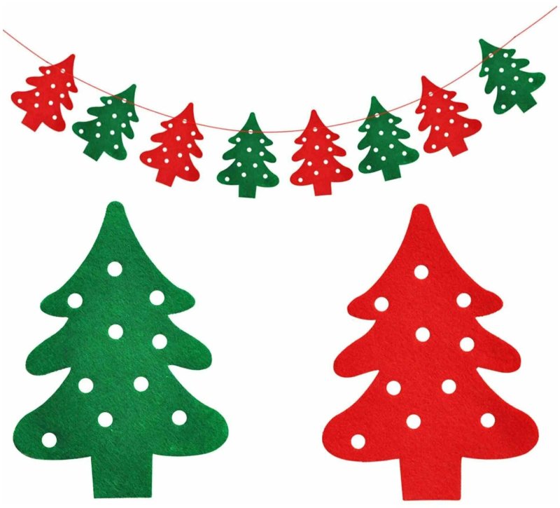 Гирлянда елочка из бумаги