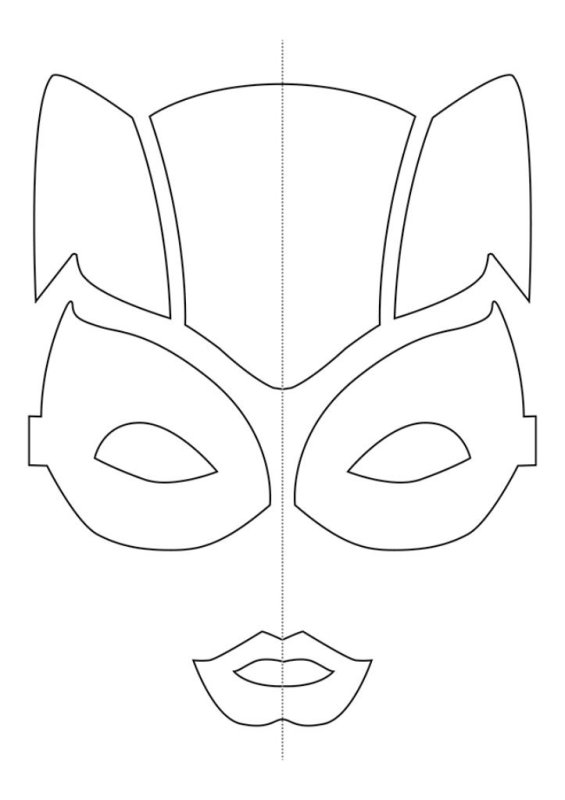 Лекало маски женщины кошки