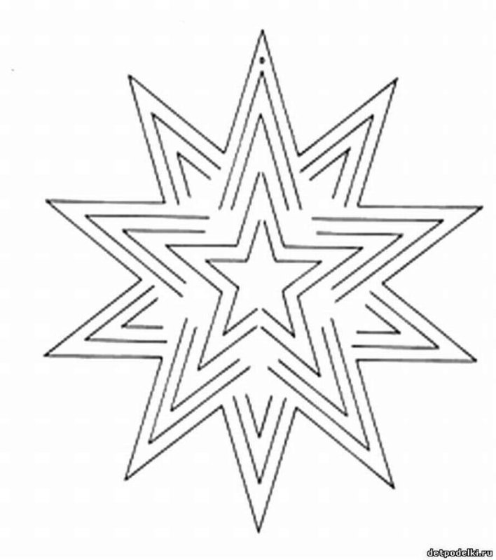 Трафарет для вырезания звезд