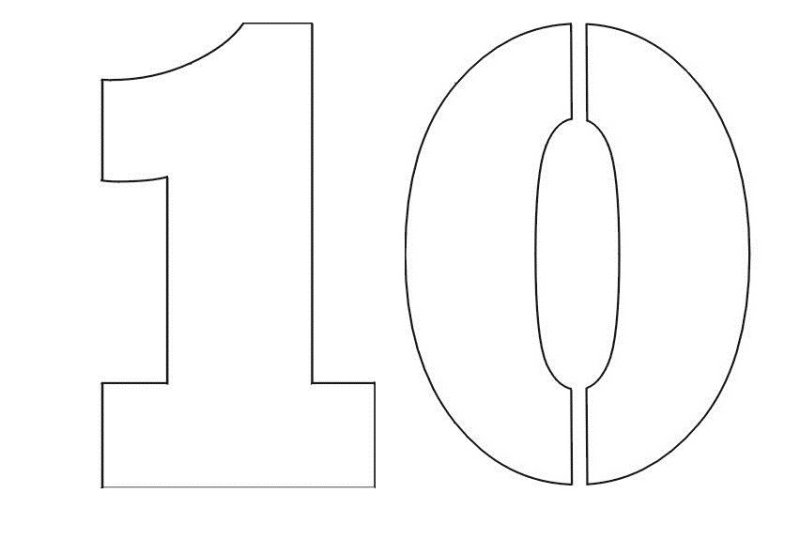 Цифра 1 трафарет