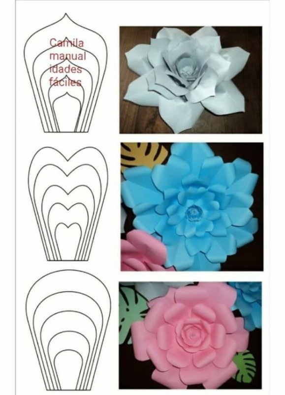 Трафареты для объемных цветов