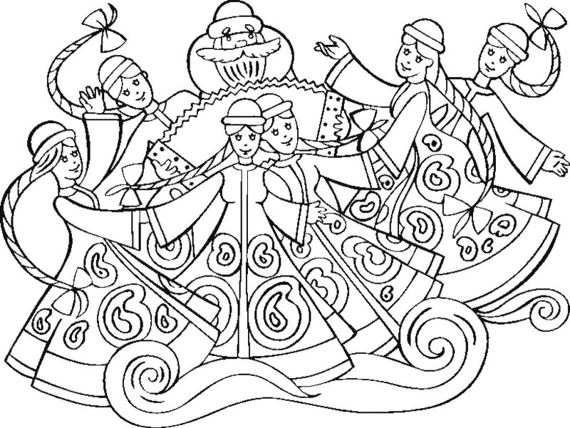 Раскраска Деда Мороза и Снегурочки