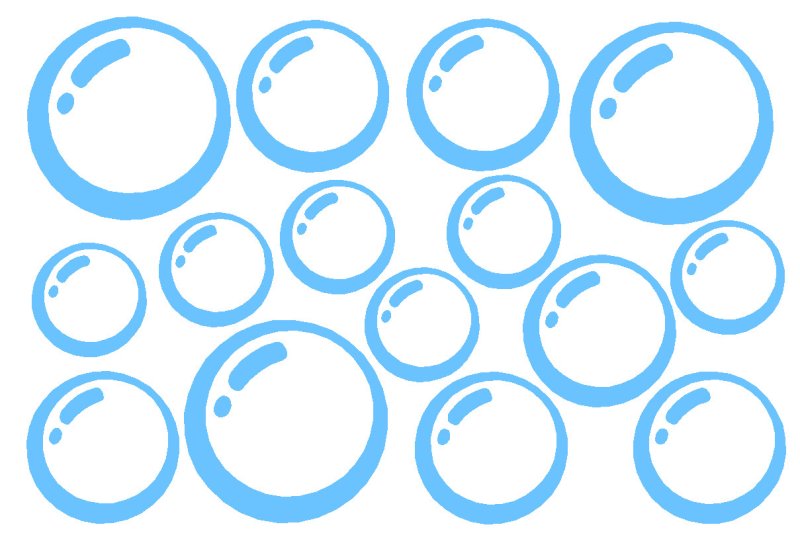 Стикер мыльные пузыри