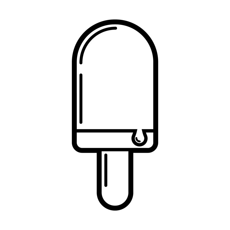 Эскимо контурное изображение