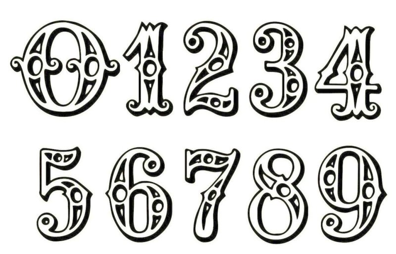 Красивые цифры для вырезания