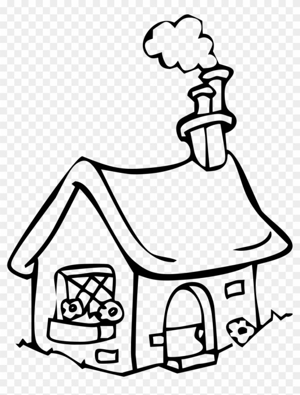 Раскраска. Домики