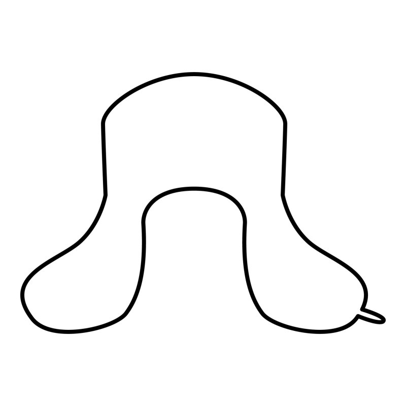 Шапка ушанка трафарет