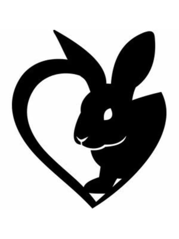 Силуэт кролика для трафарета