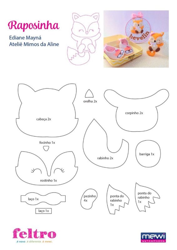 Игрушки из фетра выкройки