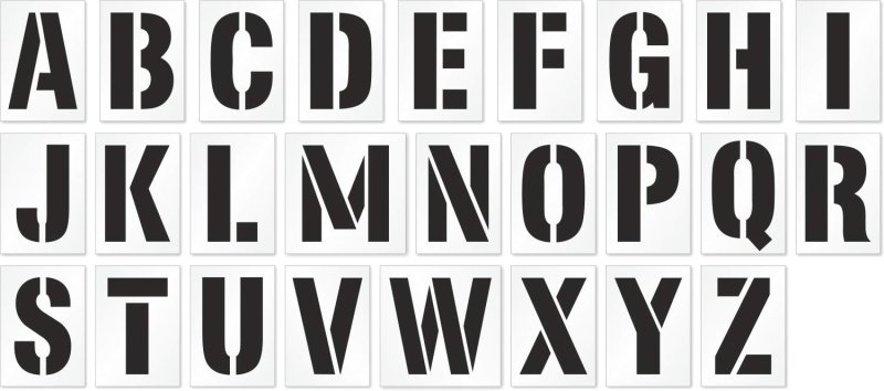 Трафаретный шрифт