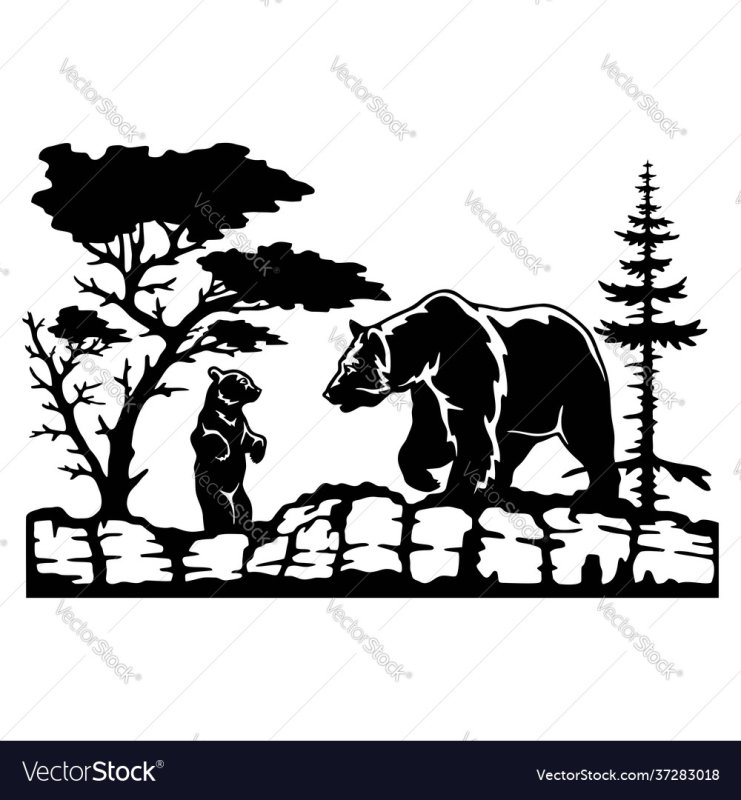 Трафареты. В лесу