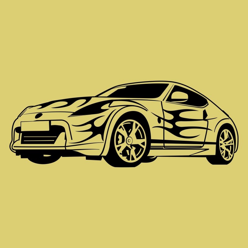 Силуэт спортивной машины