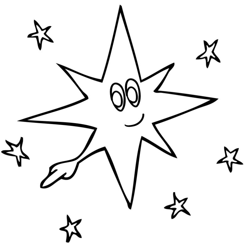 Звезда для раскрашивания детям