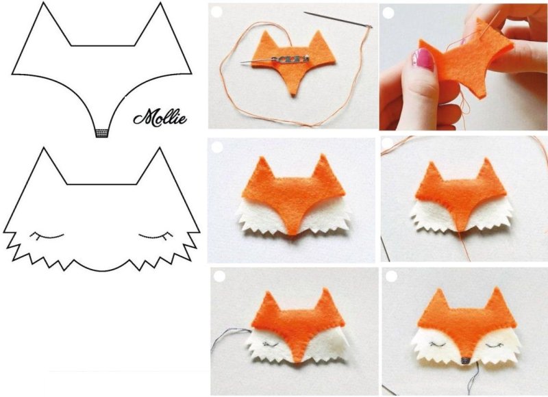 Лисичка из фетра выкройка