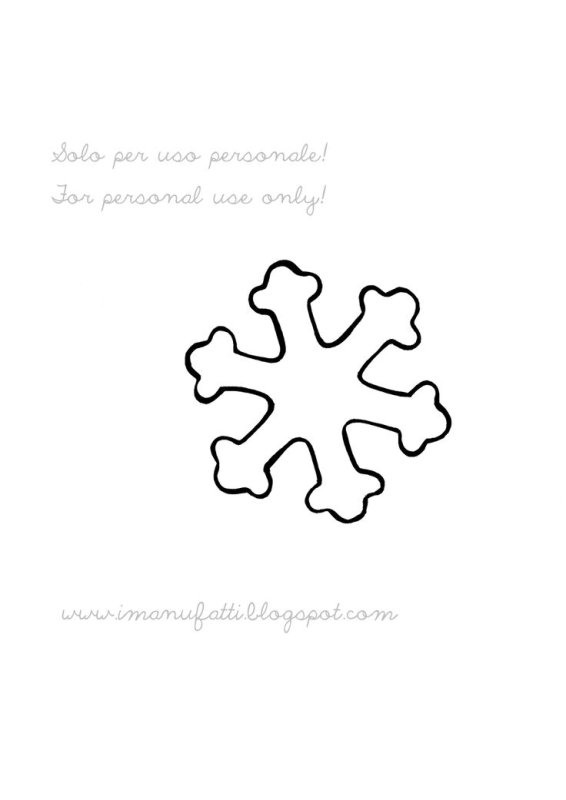 Трафарет снежинки для фетра