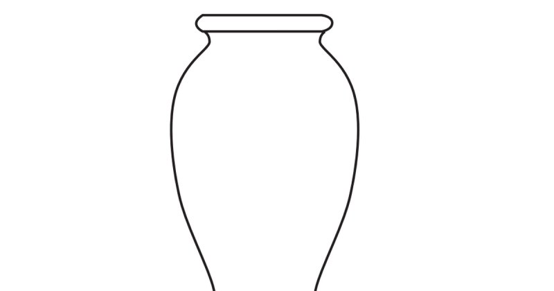 Ваза для раскрашивания детям