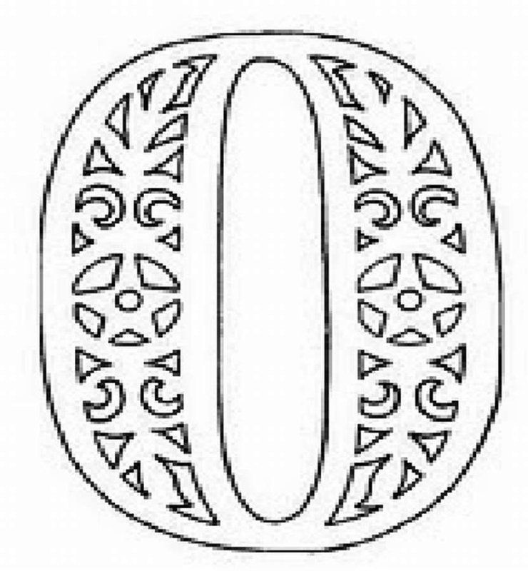 Трафареты на окна цифры