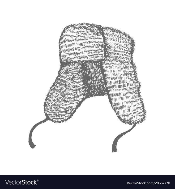 Шапка ушанка раскраска для детей