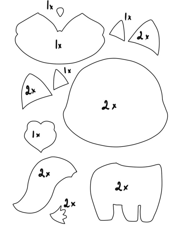 Игрушки из фетра выкройки