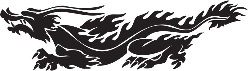 Трафарет дракона на авто