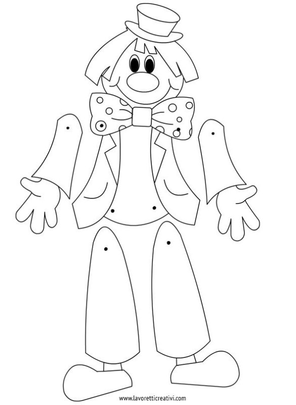 Игрушка дергунчик клоун