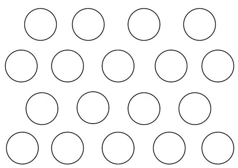 Трафарет для макаронс а4