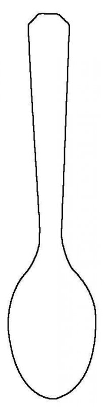 Ложка раскраска для детей