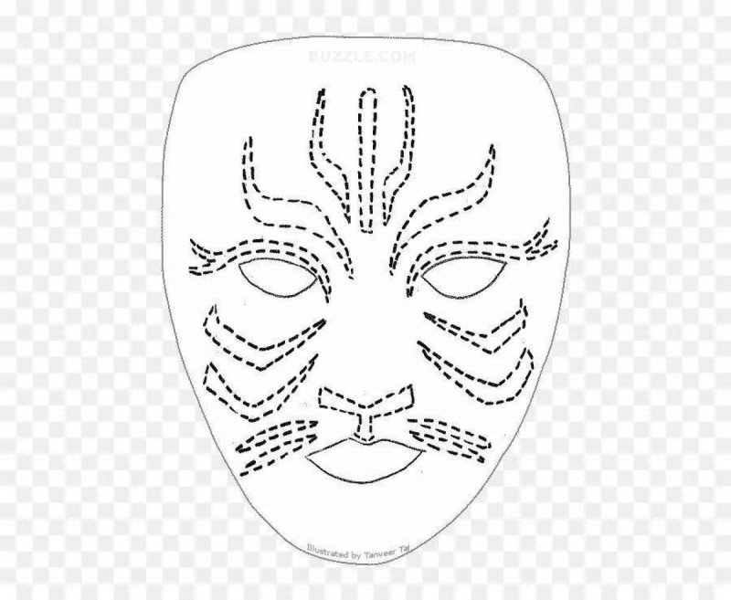 Трафарет маски для лица