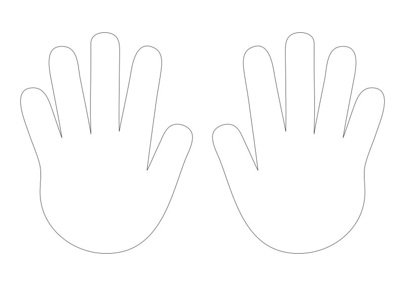 Трафарет руки для вырезания