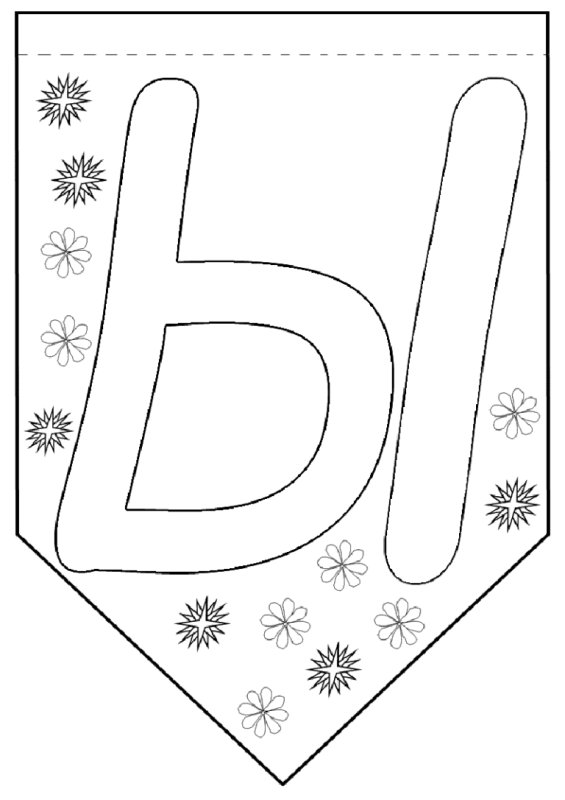 Флажки с буквами