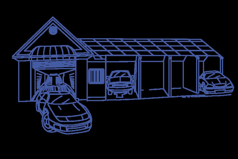 Раскраска гараж для машин