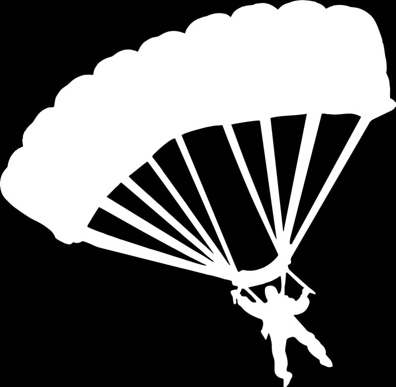 Наклейка на авто парашютист